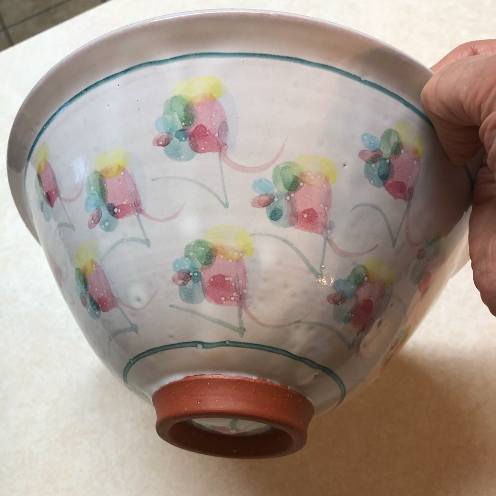 Stoneware bowl with signature